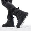 Winter Schneestiefel Herren Plüsch Schnürung Warm Rutschfest Abriebfest Hoher Schaft Kampfstiefel Herren Weiche Bequeme Wanderschuhe Herren