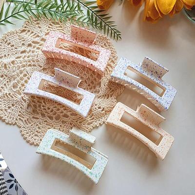 Women's Summer Matte Color Dot Updo Hair Clip