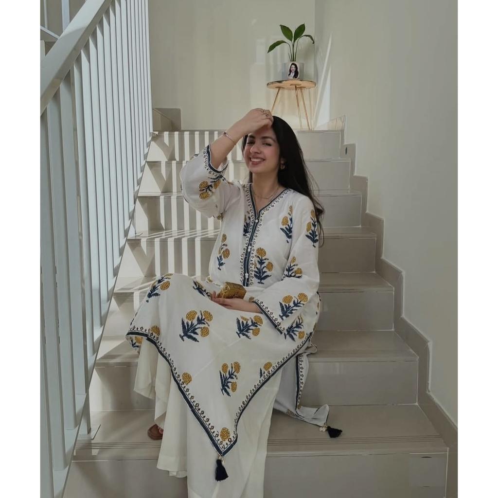 Hand Block Printed Women's Kurti Pant Set Paksiatni Designer Ethnic Kurta Set