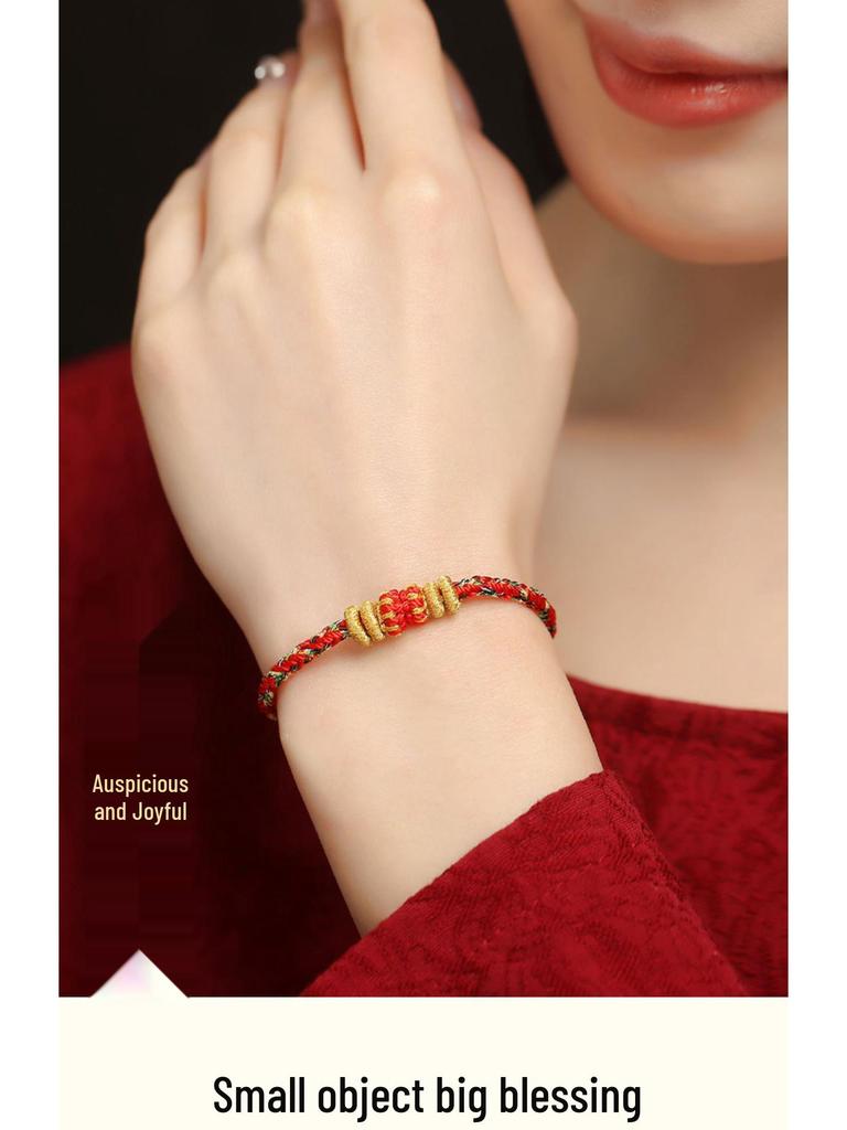 2026 Year of the Horse Red Bracelet - Women's Zodiac Guardian Mahasthamaprapta Bodhisattva Hand Rope Gift