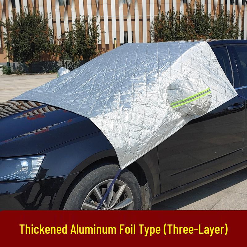 Small SUV Car Sunshade: Heat & Rainproof Half Roof Cover Aluminum Cotton Thick Small Half Cover 3-Layer по умолчанию