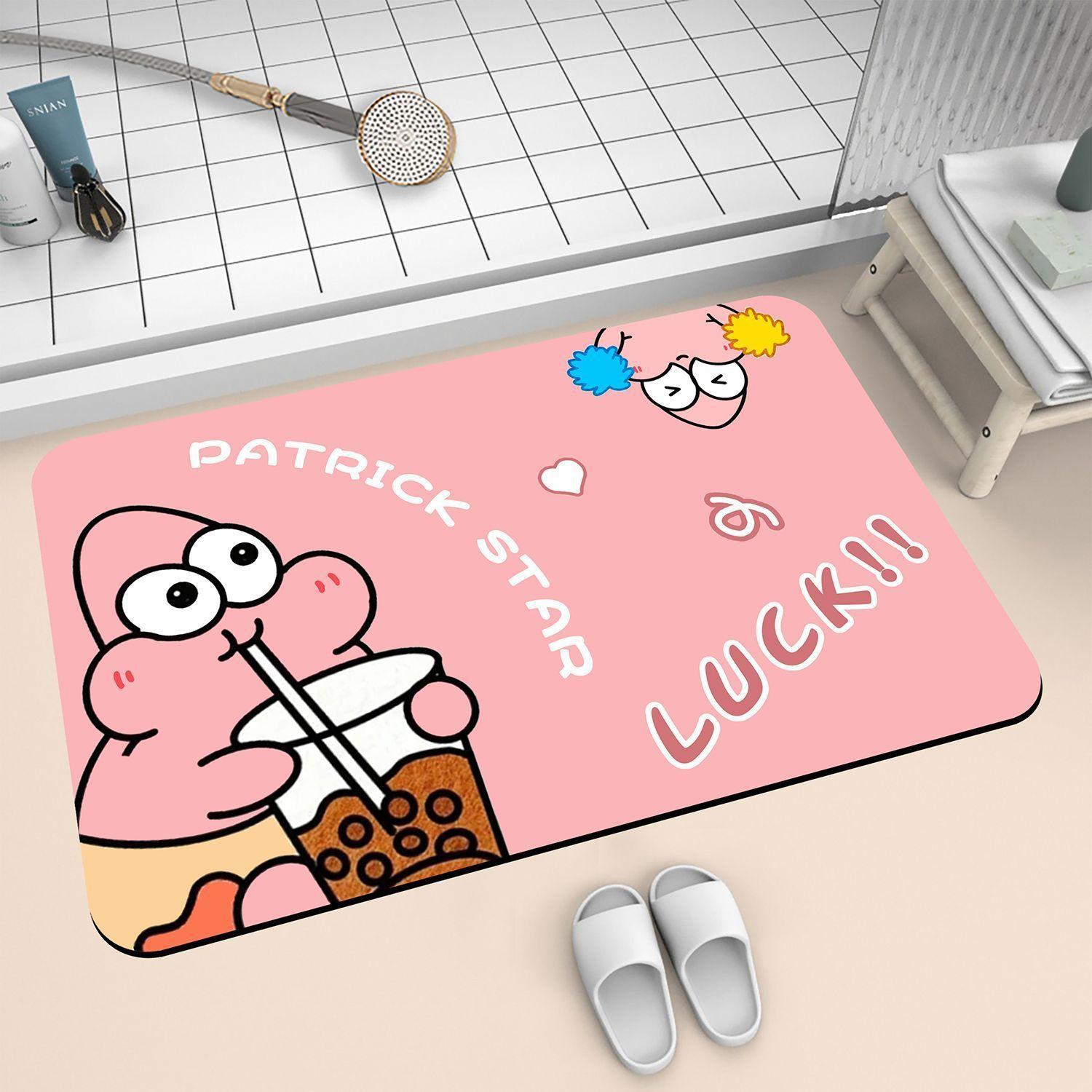 

Bathroom Floor Cushion Moisture-wicking and Dirty Diatom Mud Floor Cushion Toilet Door Quick Dry Slip-resistant Mat Durable 40 * 60cm