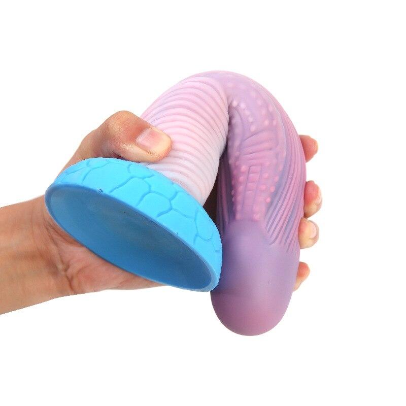 Silicone Anal Plug Soft Dildo Anal Dilator Female Masturbator Adult Sex Toy Big Dick Realistic Penis Strap On Cock