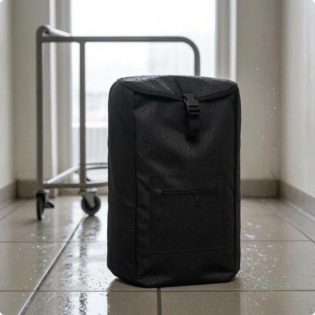 StairClimbing Trolley Bag Black Shopping Carrier Rectangular