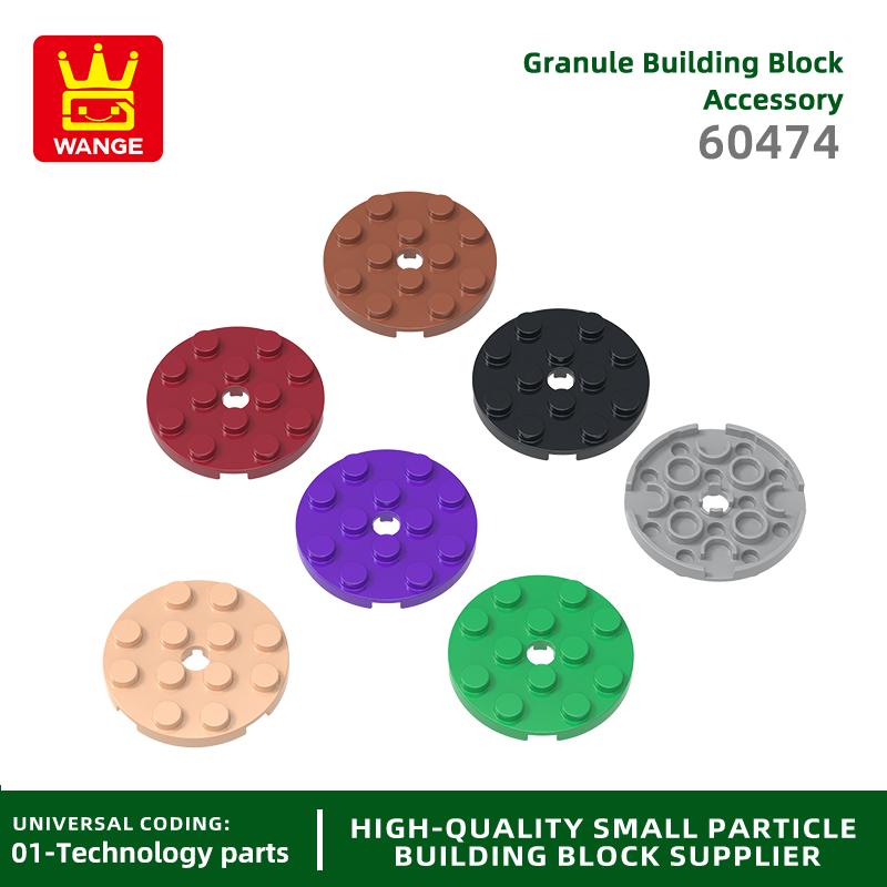 64Pcs/lot 60474 Round 4x4 featuring Pin Hole Construction Bricks Moc Technical Accessories Works With featuring Brick Toy Kids Gift Idea