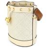 Tory Burch T Monogram All Over Print Drawstring Jacquard Fabric Leather Trim Bucket Bag Mini Women Bags Ivory 80534-254