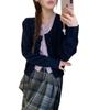 Korean Autumn Style Color-Block Omelet Egg Roll Sweater
