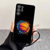 basketball Painted  Phone Case For Samsung S25,S24,S21,S22,S23,S30,Ultra,S20,Plus,Fe,Soft Silicone Black Cover
