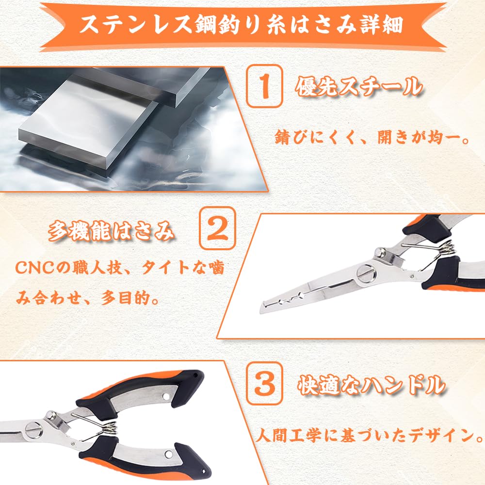 Fishing Pliers, Hook Releaser, Power Pliers, Rust-Resistant, Multi-Function Fishing Tackle, Hook Remover, Line Cutter, for Outdoor Fishing,