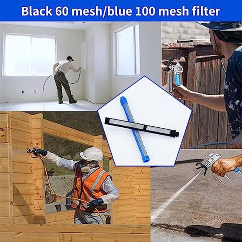 Easy Use Airless Spraygun Filters-287033 10-Pcs 100 Mesh Latex And 287032 10-Pcs 60 Mesh Latex For Most Pressure Airless Spraygu