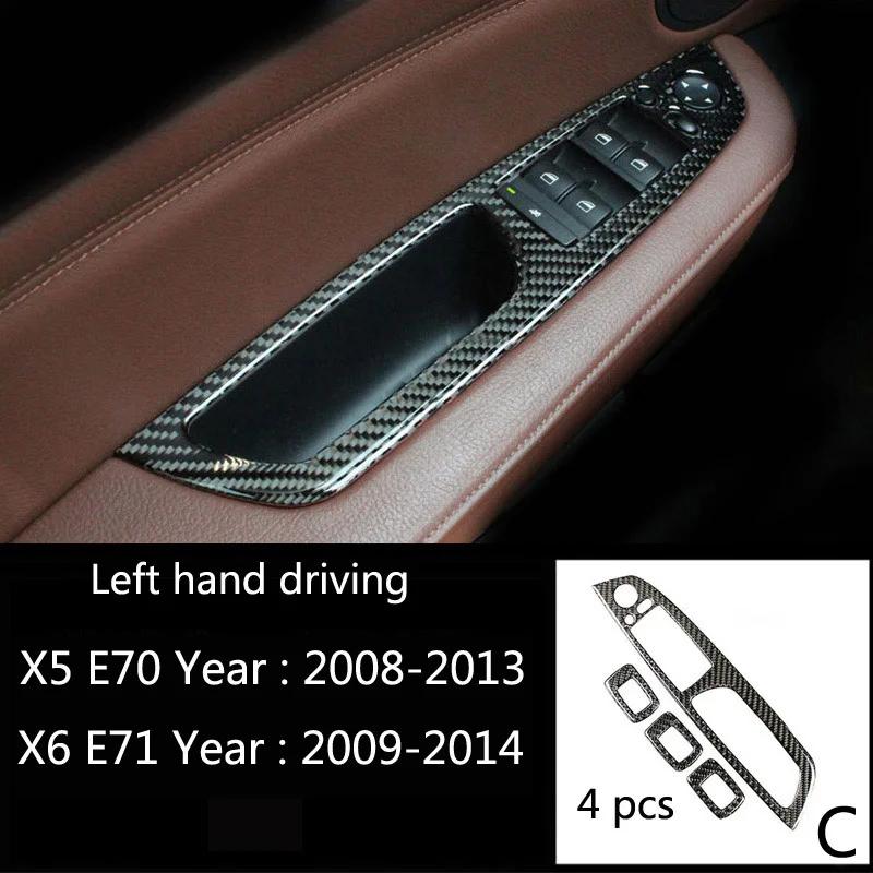 

Car Interior Window Lifter Control Frame Window Switch Decor Armrest Panel Trim Frame For BMW X5 X6 E70 E71 F15 F16 accessories C