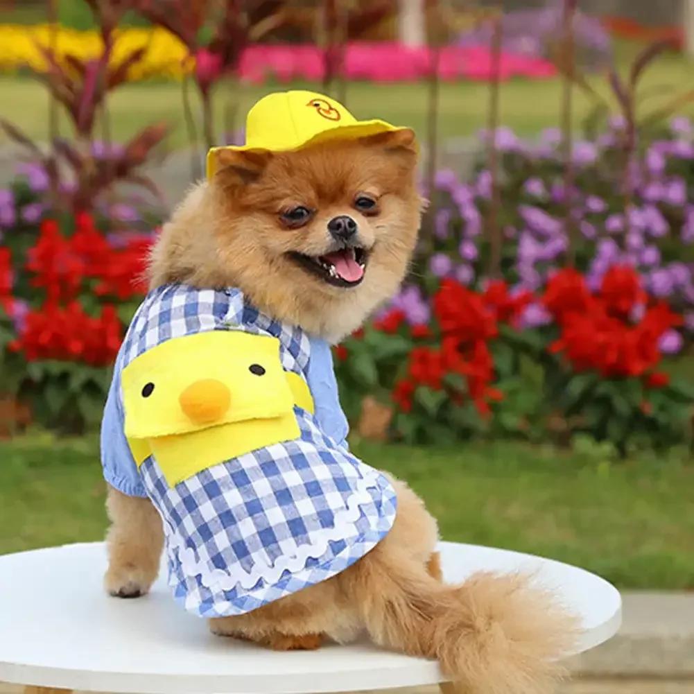 Dog Clothes Little Yellow Duck Kindergarten Pet Suit Teddy Transforming Dress Up Accessories Pet Supplies Cat Two-legged Apparel