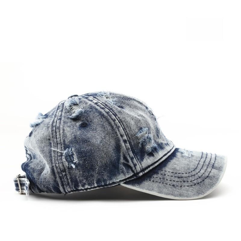 Cotton Denim Baseball Cap With Curved Brim Waterproof Breathable Sun Hat For Outdoor Activities