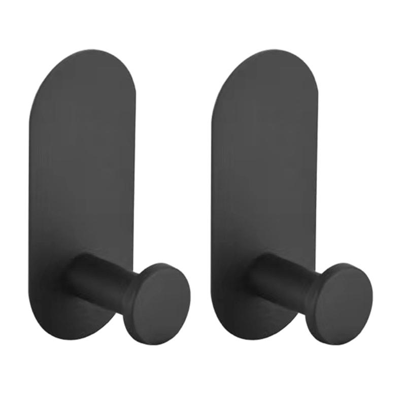 Waterproof Stainless Steel Adhesive Shower Hook Rustproof Bathroom Wall Hook for Towel Bathrobe