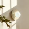 Modern Wabi Sabi style LED wall lamp natural yellow stone circular wall lamp bedroom living room porch room decoration lighting