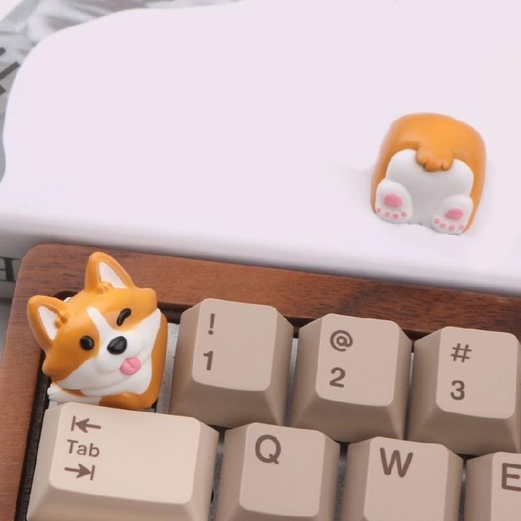 ESC ABS Keycaps Corgis Butt 3D Animal Keycaps for Mechanical Keyboards Enthusiasts