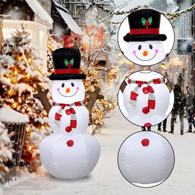 1pc Christmas Decoration Inflatable Illuminated Snowman Ornament with LED Light Christmas Snowman Decor New Year Gifts
