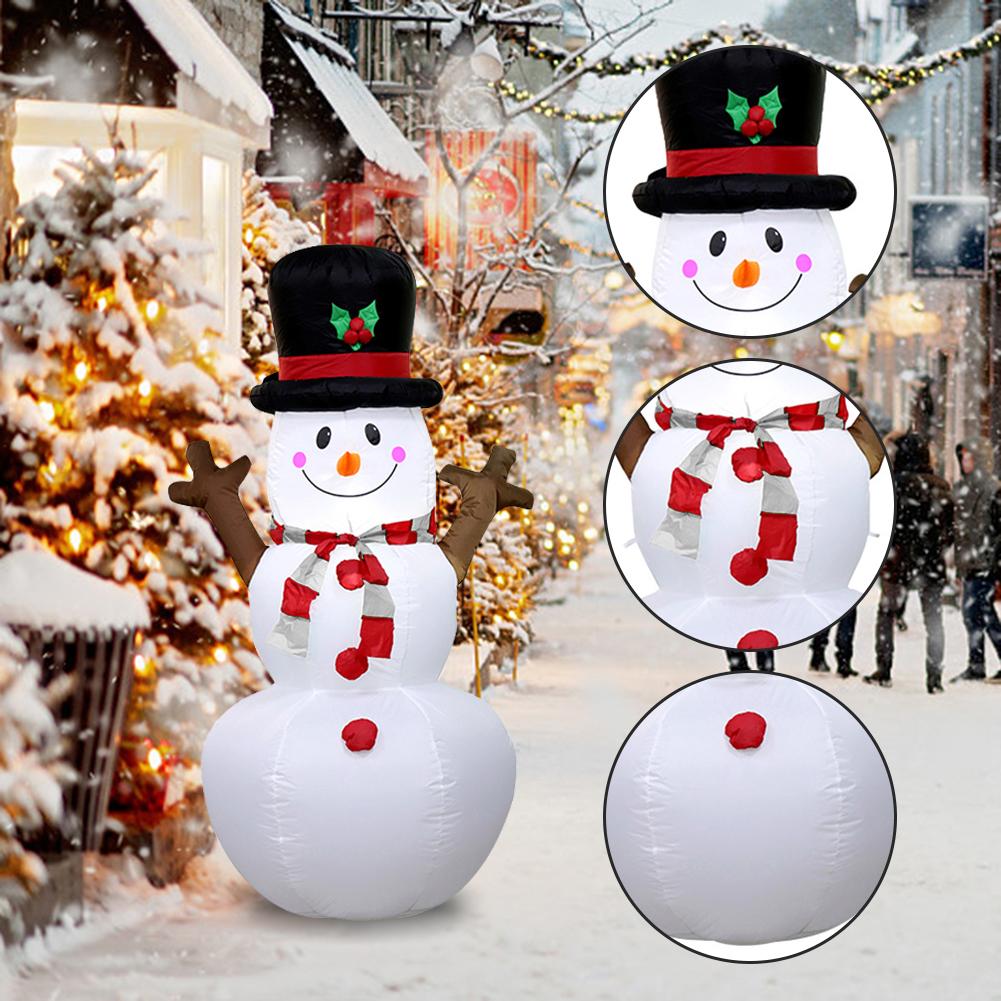 1pc Christmas Decoration Inflatable Illuminated Snowman Ornament with LED Light Christmas Snowman Decor New Year Gifts