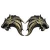3D 3D Sticker Wolf Wolf Emblem Metal Left Right Easy to Apply Double Sided Tape (Bronze Right Facing)
