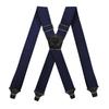 1pc Heavy Duty Work Suspenders for Men 3.8cm Wide X-Back 4 Plastic Gripper Clasps Adjustable Elastic Trouser Pants Braces Strap Belt