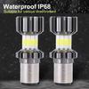 H4 LED Moto H6 BA20D LED Motorcycle Headlight Bulbs 8 Sides COB White 6000K Hi Lo Lamp Scooter Accessories Fog Lights 12V