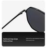 8092 New Men's Polarized Aviator Sunglasses - Large Frame, Fashionable & Trendy for Driving
