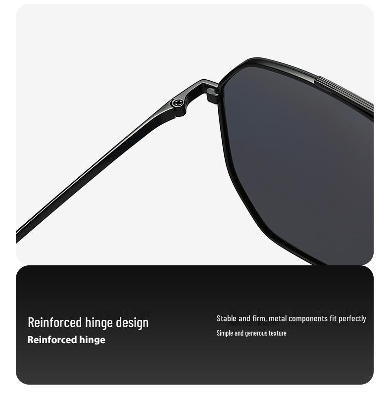 8092 New Men's Polarized Aviator Sunglasses - Large Frame, Fashionable & Trendy for Driving