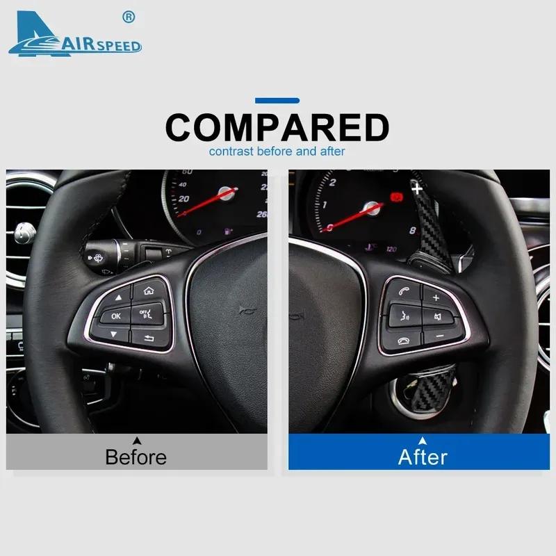 Steering Wheel Paddle Shifter Accessories Hard Dry Carbon Fiber For Mercedes Benz A B C E Class W205 W213 CLA GLA GLC