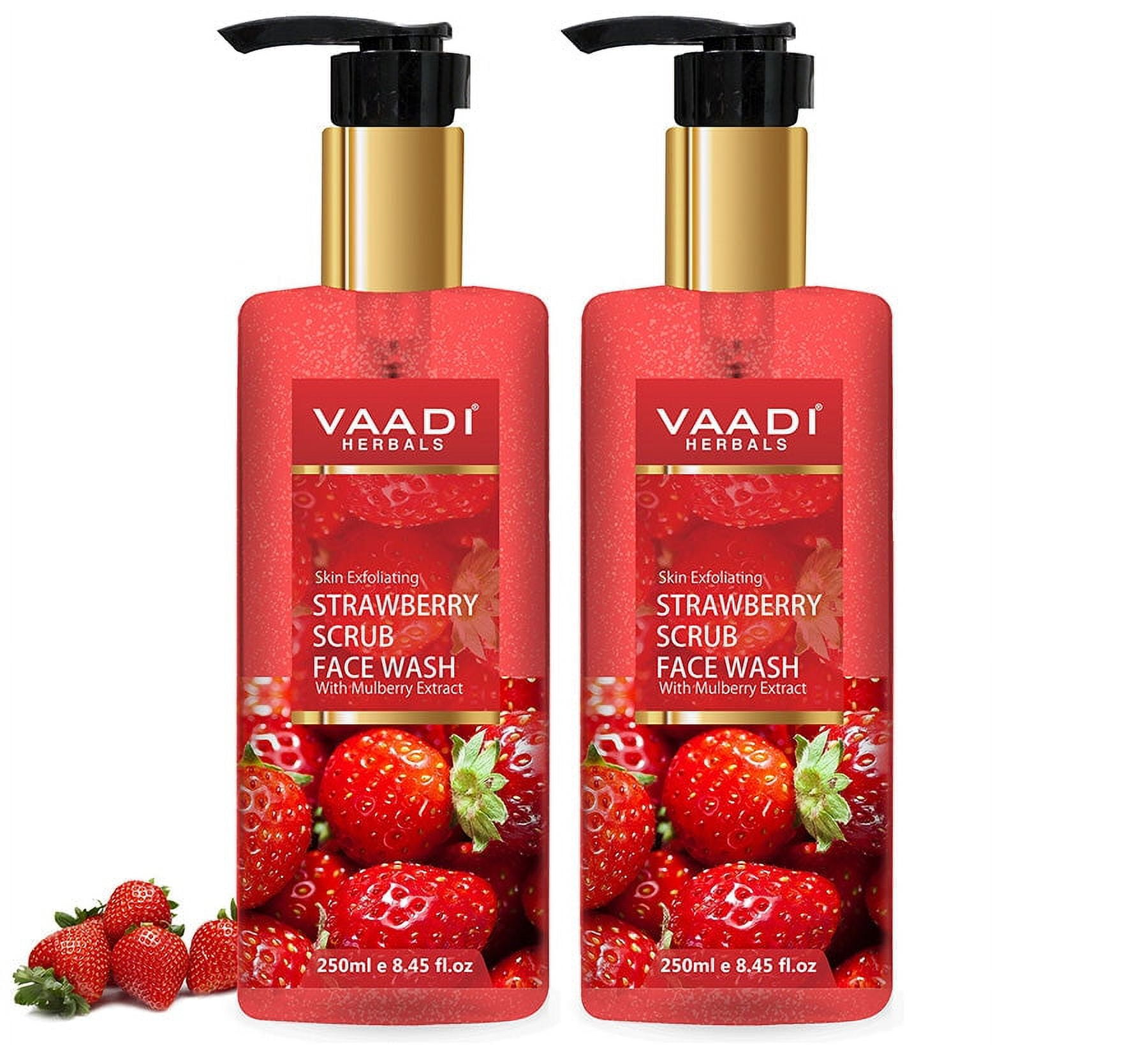 

Vaadi Herbals Strawberry Scrub Face Wash With Mulberry Extract (2 x 250 ml)