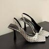 Round-toe Slip-on Open-toe Sandals, Women's Low-heeled High-heeled Shoes