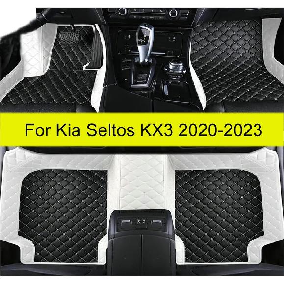 Car Floor Mats For Kia Seltos KX3 ized Waterproof Carpet Car Interior Accessories Leather Foot Pads