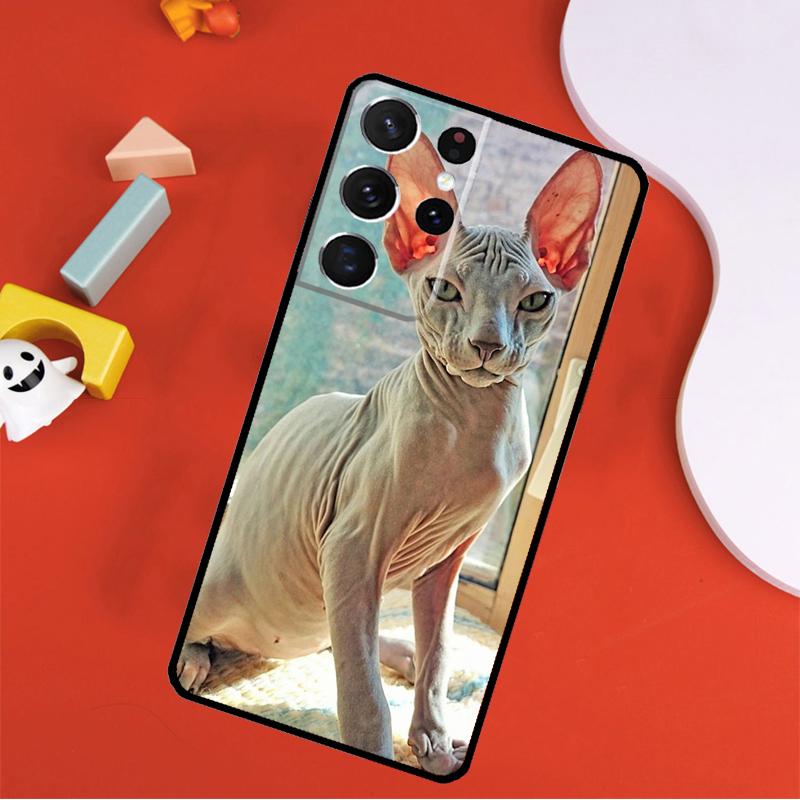 Sphynx Cat Phone Case For Samsung Galaxy S25 Ultra S24 Ultra S9 S10 S20 S21 S22 S23 Plus S24 FE Cover