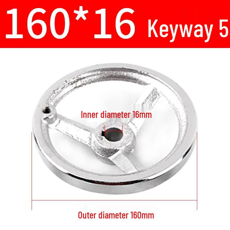 Cast Iron Chrome-Plated Handwheel with Square Edge