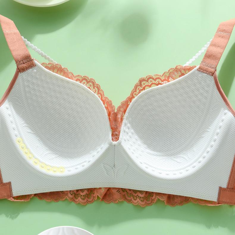 Adjustable Underwear for Women's Gathering Anti Sagging Summer Bra Thin Full Cup Plus Size Bra