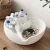 Blue Dome Ring Holder Santorinistyle Catchall Bowl Catch All Tray Organizer Greek Island Organizer Desktop Decor Shell Small Accessory Storage for
