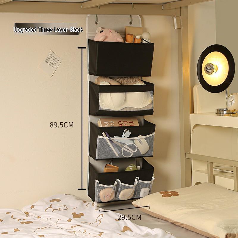 Wall-Mounted Fabric Hanging Organizer with Pockets - Essential Over-the-Door Storage for Dorms and Homes