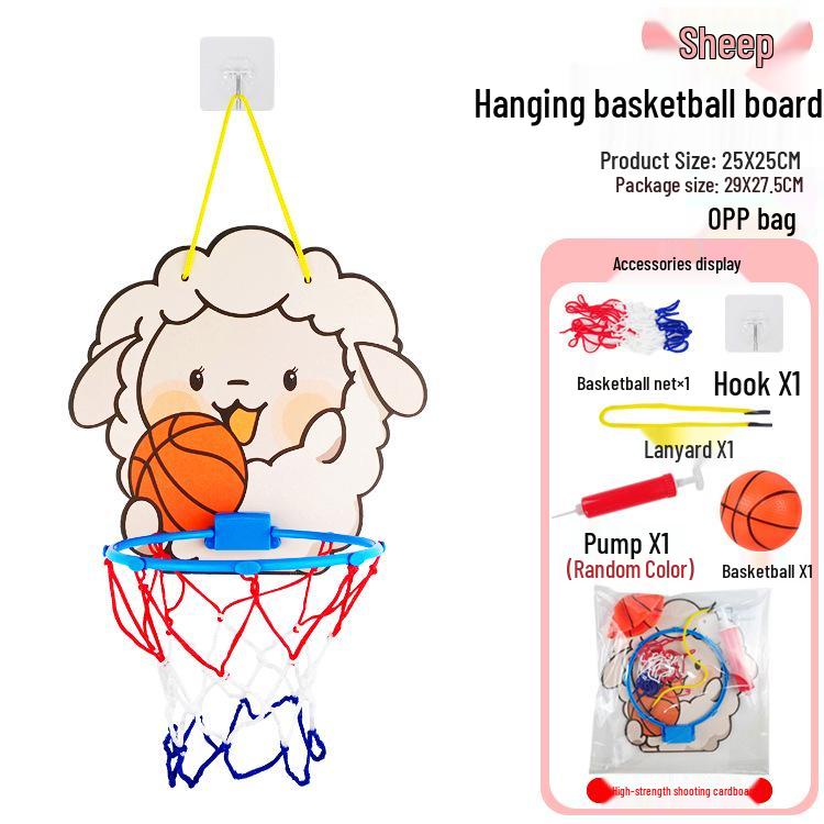Canasta de Baloncesto Interior Ajustable Estilo Dibujos Animados para Niños con Envío Gratuito
