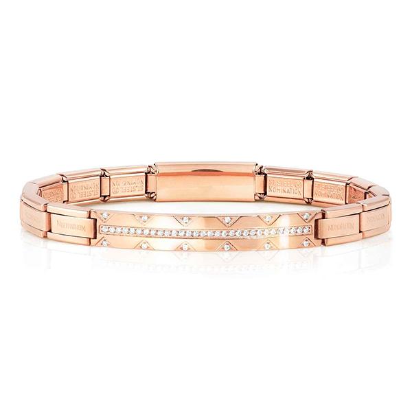 Nomination Bracelet Trendsetter New York Triangle Horizontal Cubic Point (Rose Gold) 021152/011
