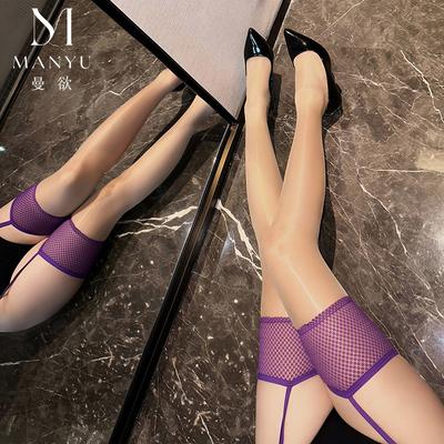 Aurora Kontrast Sexy Leere Netz Lange Röhren Overknee Strapsstrümpfe Ölglänzend Einteilige Strapsstrümpfe Damen