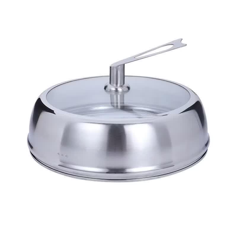 Youluo 32CM Heightened Stainless Steel Glass Pot Lid