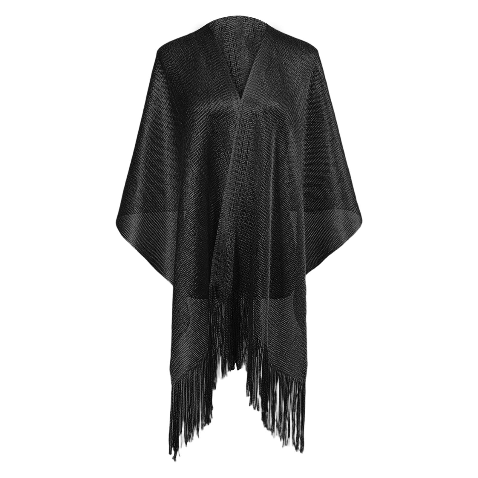 

Женская однотонная универсальная шаль, драпированная плоским шарфом One Size чёрный