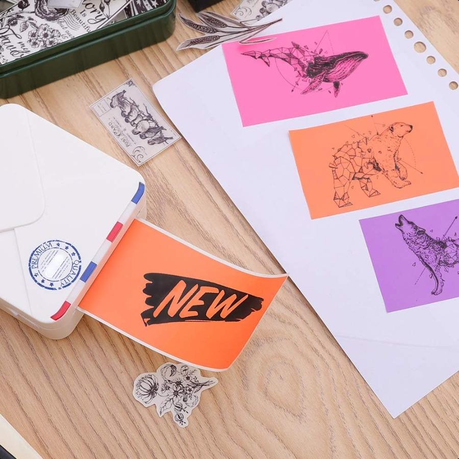 

Цветная термобумага для наклеек для мини-принтеров M02 M02 Pro M02S M03, черные символы на фиолетовом, розовом, оранжевом, 50 мм x 3,5 м диаметр United States