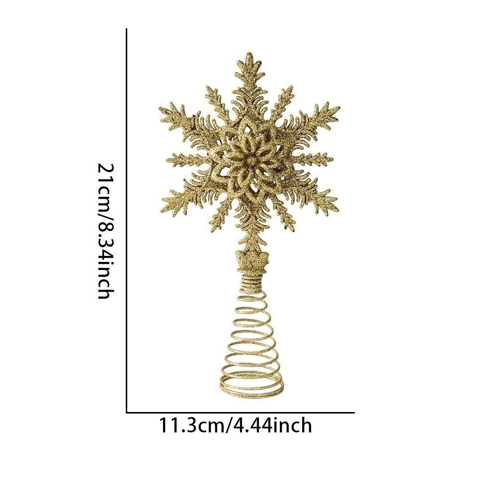 3D Christmas Tree Top Snowflake Decoration Snowflake Xmas Props Christmas Tree Toppers Christmas