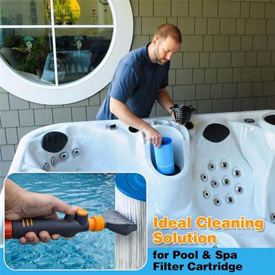 Outil de nettoyage de filtre pour piscine et spa, Nettoyeur de filtre de piscine réutilisable, Outil de nettoyage de filtre pour jacuzzi/piscine/spa, Nettoyeur de filtre de spa