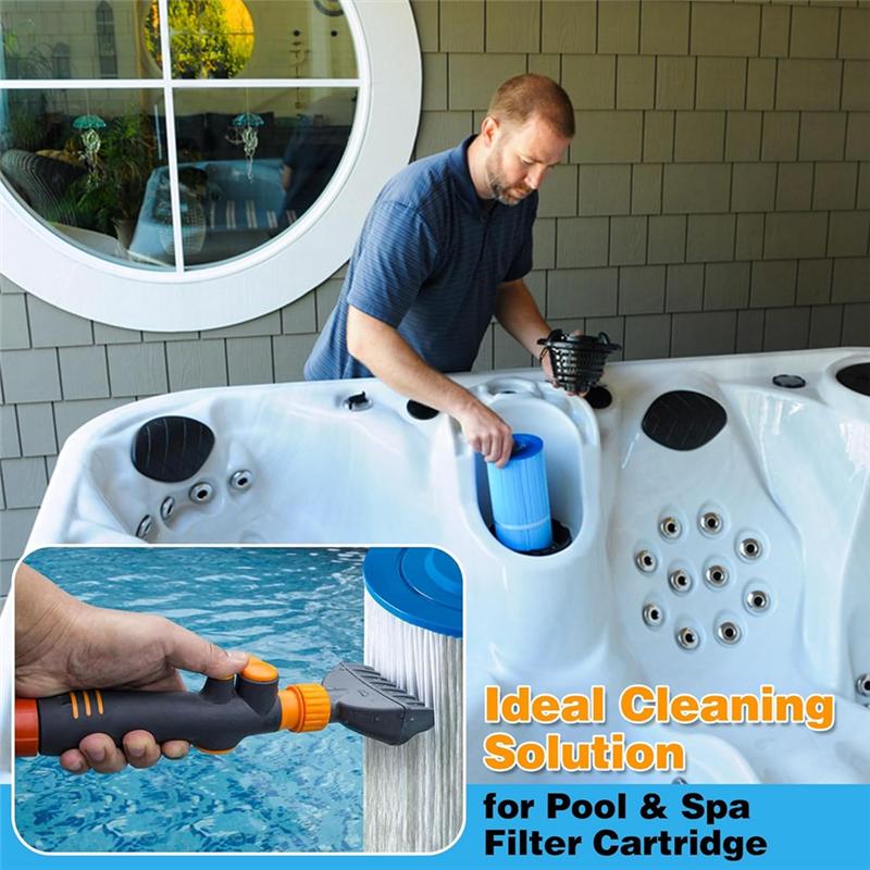 Pool Spa Filter Cleaner Tool, Reusable Pool Filter Cleaner, Hot Tub/Pool/Spa Filter Cleaning Tool, Spa Filter Cleaner