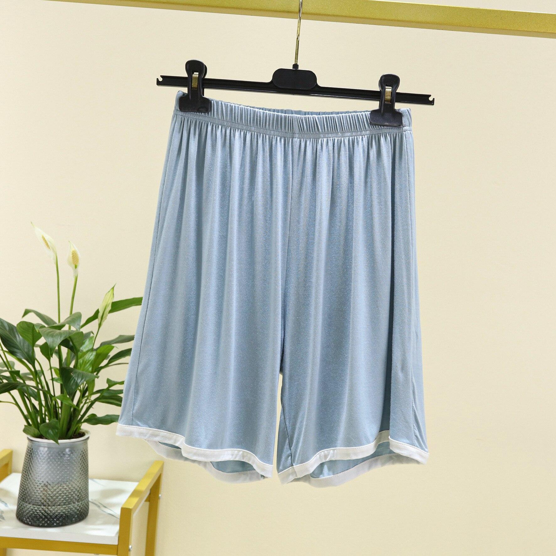 

2025 летние новые женские шорты и пижамы модальные повседневные капри свободные и тонкие домашние пижамы с высокой талией спортивные брюки большого размера XXL