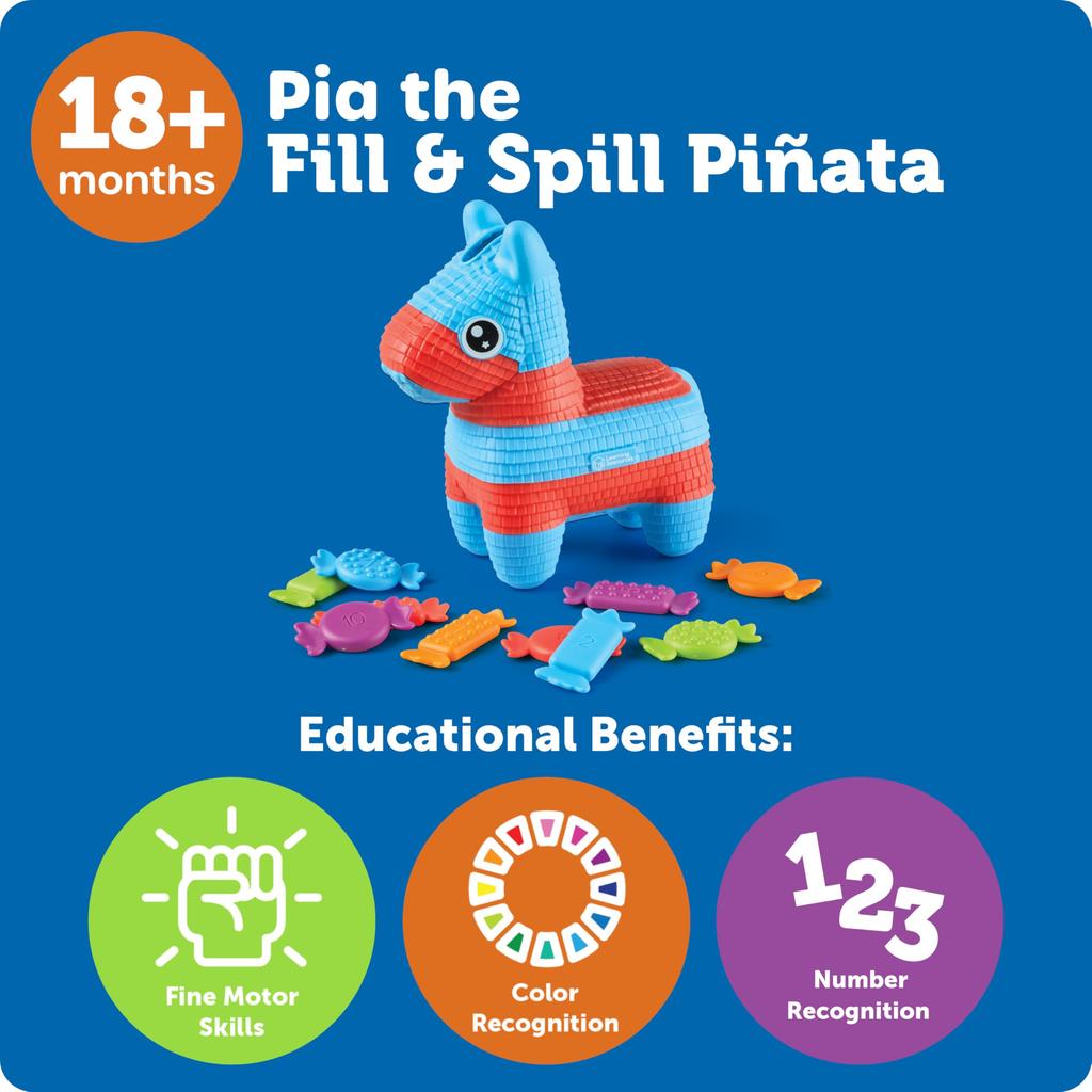 Learning Resources Finger Number Matching Educational Authentic Piñata Piano, Exercise, Game, Game, Toy, LER9135,