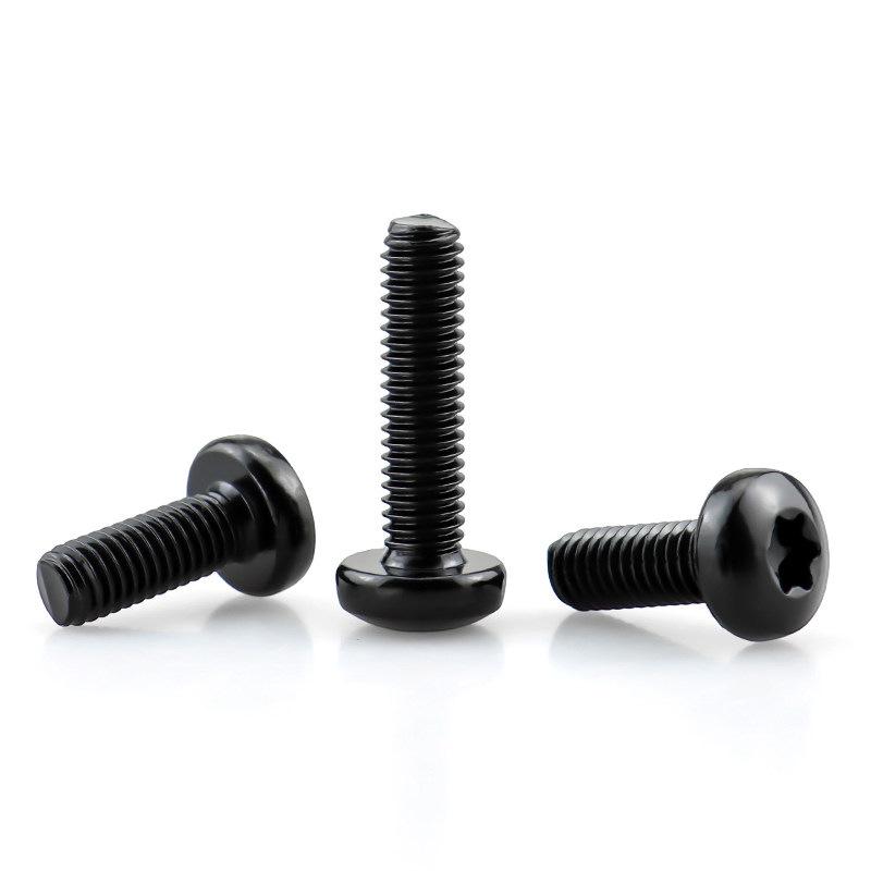304 Stainless Steel Black Hex Socket Torx Screw, M2-M8 Round Head