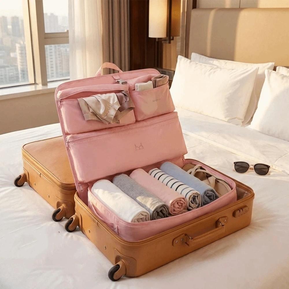 Hanging Structure 6-in-1 Compression Storage Bag Travel Luggage Organizer Clothes Storage