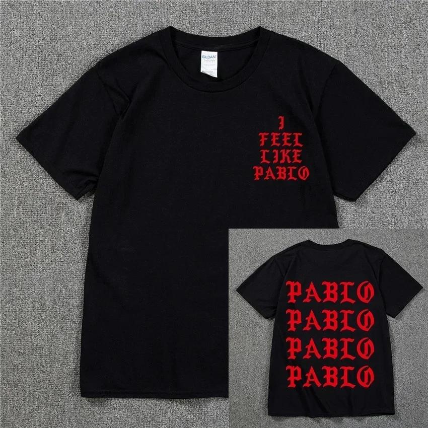 Kanye West Pablo T Shirt Women I Feel Like Paul Print Short Sleeves Tee Season Sporty T-Shirt Hip Hop Social Club Rapper Tee Top